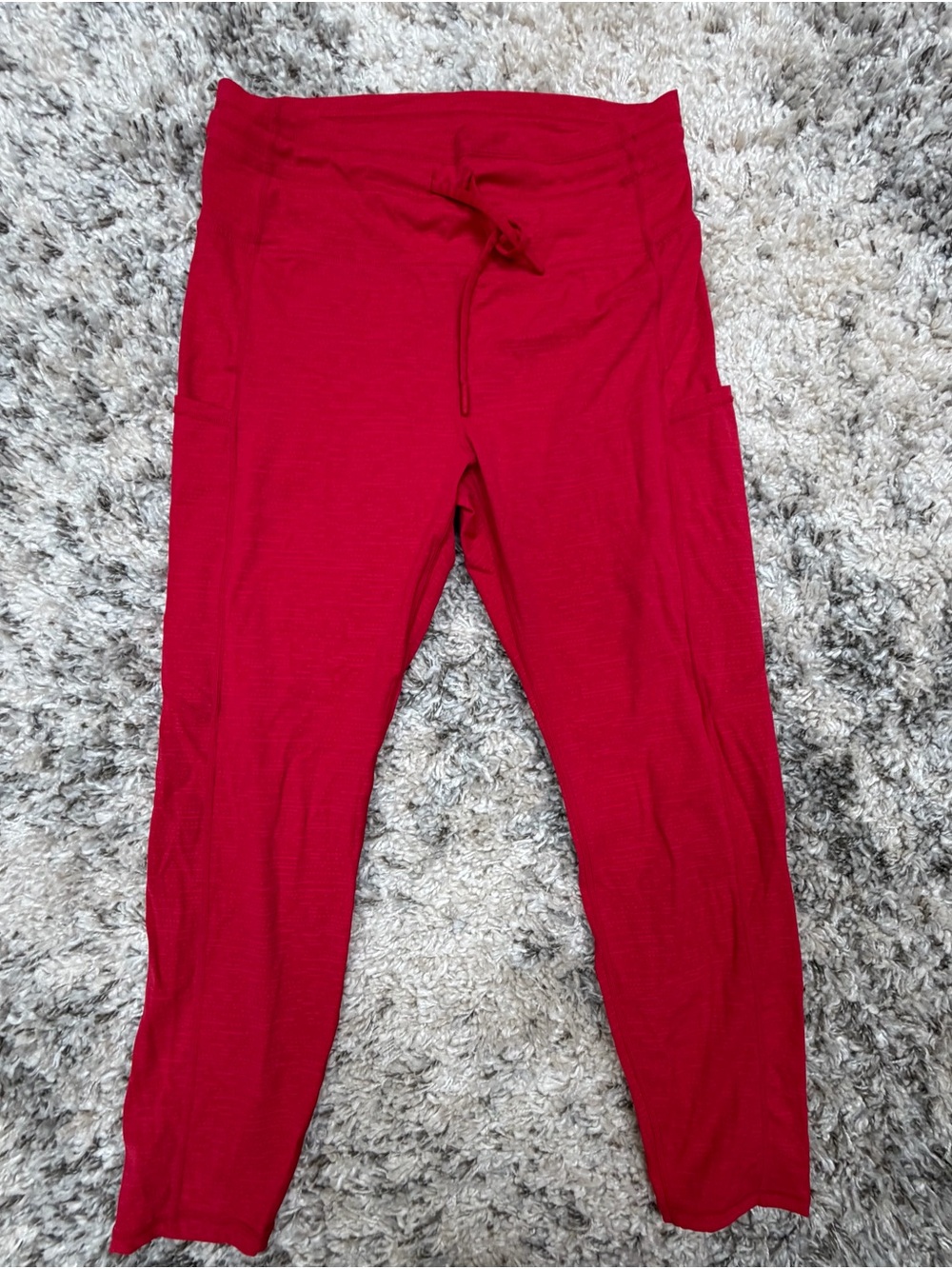 ZYIA Crimson Drawstring Active Leggings w/ Pockets